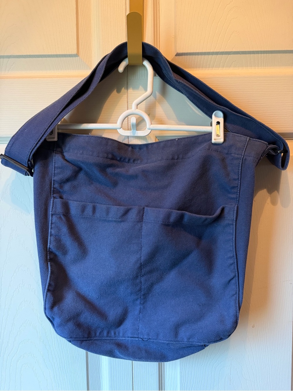 Denim Blue Canvas Crossbody Bag